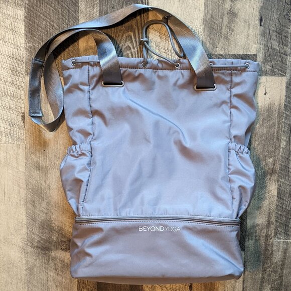 Beyond Yoga Backpack Convertible Gym Bag Grey Big - Picture 2 of 8